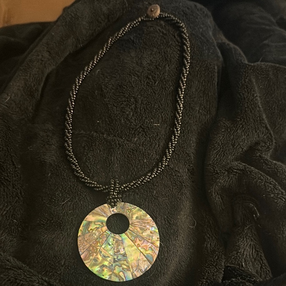 Colorful Enamel Pendant Necklace with Artistic Design